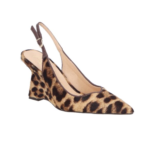 SCARPIN COURO ANIMAL PRINT GUEPARDO E SALTO ANABELA - LUIZA BARCELOS
